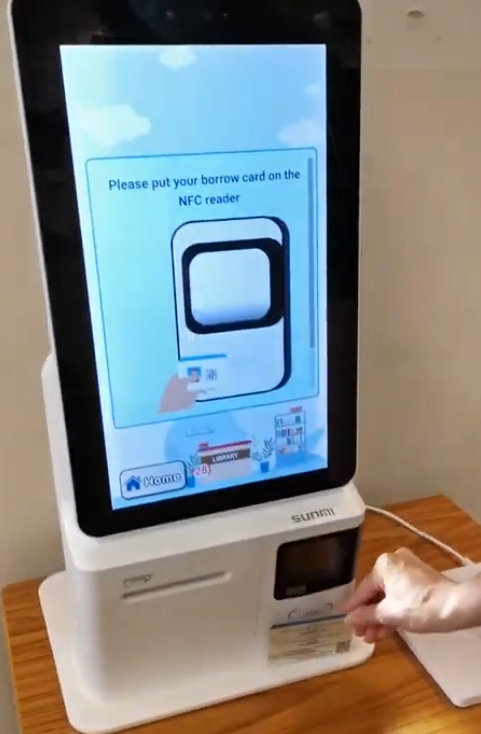 RFID Self Check Kiosk (With Printer) 自助借還機 (可打印收據)