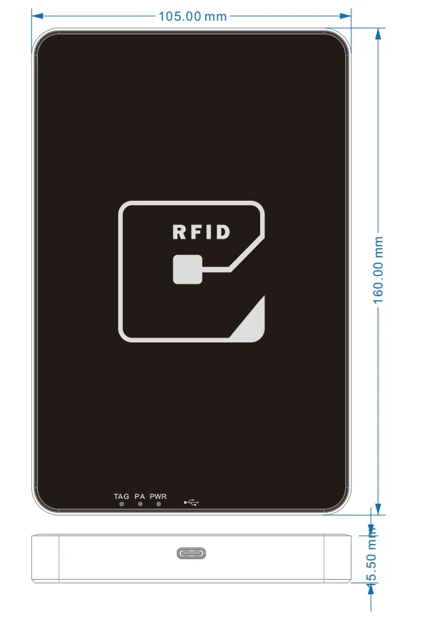 RFID Slim Reader (Black) 借還書閱讀器